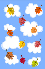Cloudy autumn sky