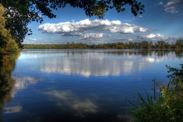 Beautiful autumnal lake