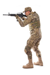 Soldier with rifle