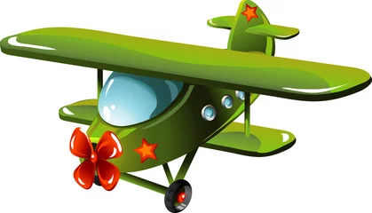 Wandaufkleber Cartoon-Flugzeug © LeDav