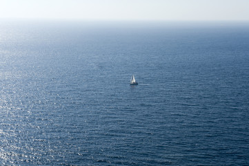 a sailing boat in the aegean sea