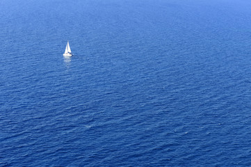 Fototapeta premium a sailing boat in the aegean sea