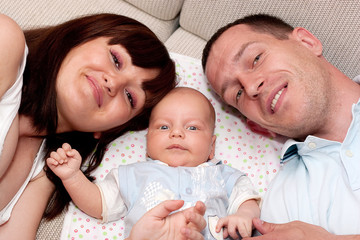 Baby with parents