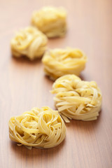 raw pasta tagliatelle