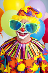 Fototapeta na wymiar Humorous Birthday Clown