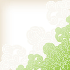 Fototapeta na wymiar Soft green floral background in grunge style
