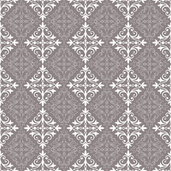 White and grey vintage seamless pattern