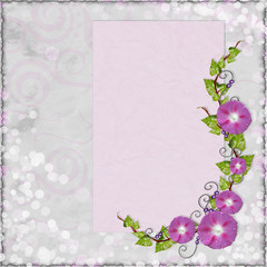 background for marriage or Valentine Day with flowers