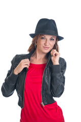 Fototapeta na wymiar Sexy woman with cool hat