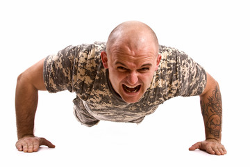 military man exercise