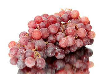 Red grapes, isolated.