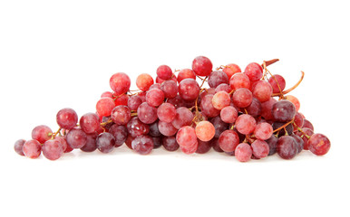 Red grapes, isolated.