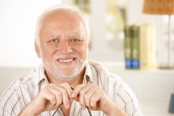 Portrait of happy old man