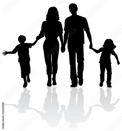 Download "Family silhouette - Vector" Stock image and royalty-free ...