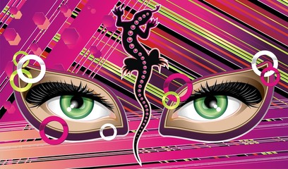 Occhi Verdi Astratti-Abstract Green Eyes-Vector © BluedarkArt