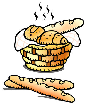 fresh beakery bread illustation