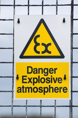 explosive warning sign