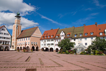 Main square in freudenstadt, Black Forest, Germany