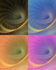 Abstract background in 4 different versions