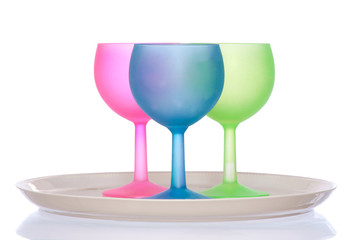 colored wine glasses