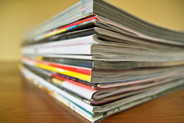 Stack of magazines