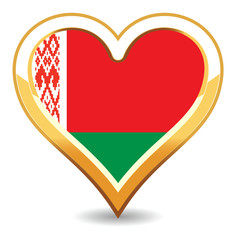 Heart Belarus Flag