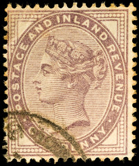 Old English Victorain Postage Stamp, circa 1881