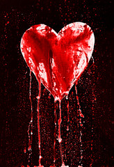 broken heart - bleeding heart - obrazy, fototapety, plakaty
