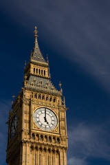 Fototapeta na wymiar Big Ben Clock Tower London góry atrakcją