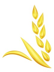 Gold wheat spike