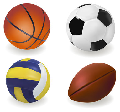 Set of sport balls. Vector