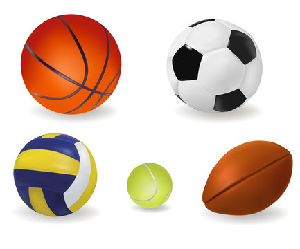 Set of sport balls. Vector