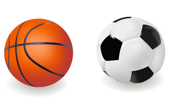 Set of sports balls. Vector illustration.