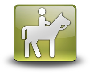 Yellow 3D Effect Icon "Horse Trail"