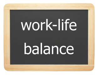 work-life balance - freigestellt - Concept Sign