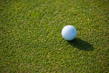 Golf ball on the grass