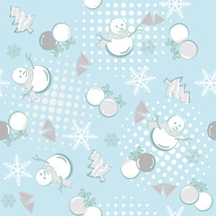 Abstract seamless winter pattern