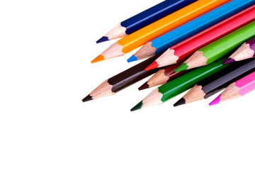 Colorful Crayons - shadowfree isolated on white