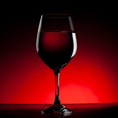Wine Glass on Red