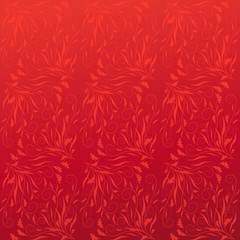red floral wallpaper