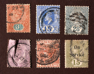 Fototapeta na wymiar Old stamps