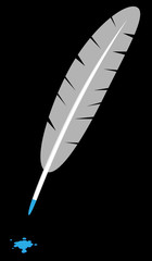 vector feather and ink