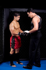 Obraz na płótnie Canvas Mixed martial artist before a fight