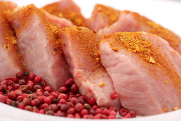 mięso i czerwony pieprz