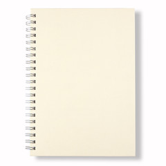 White cover of close note book