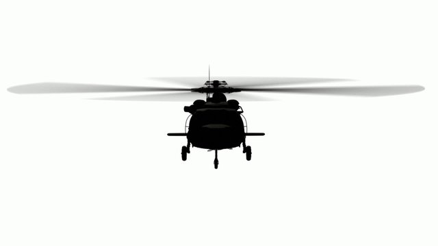 Helicopter flying isolated