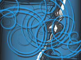 Naklejka premium Background blue spiral abstraction