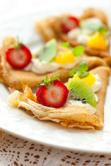 Crepes with fruits