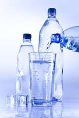 Ice drink, water