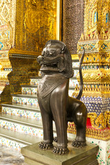 traditional thai lion statue